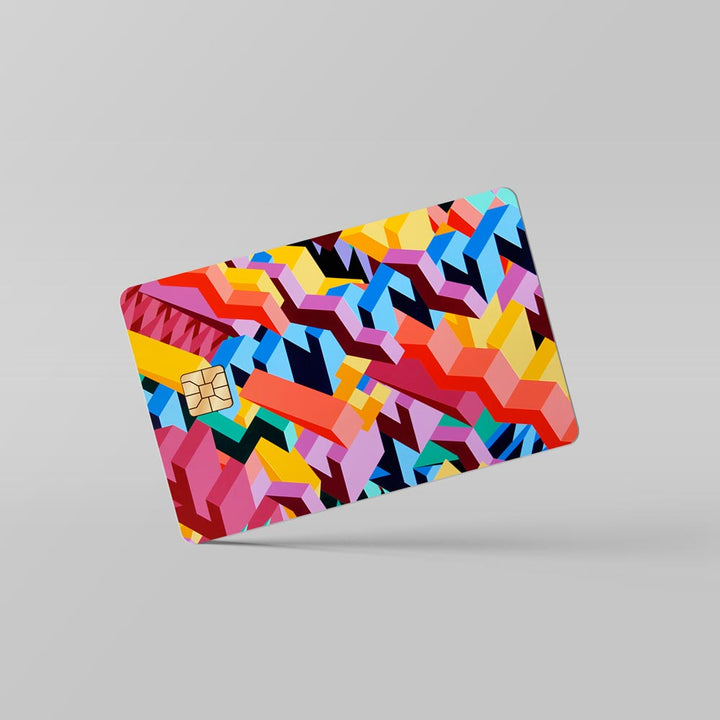 Blocks design Card skin - By Sleeky India