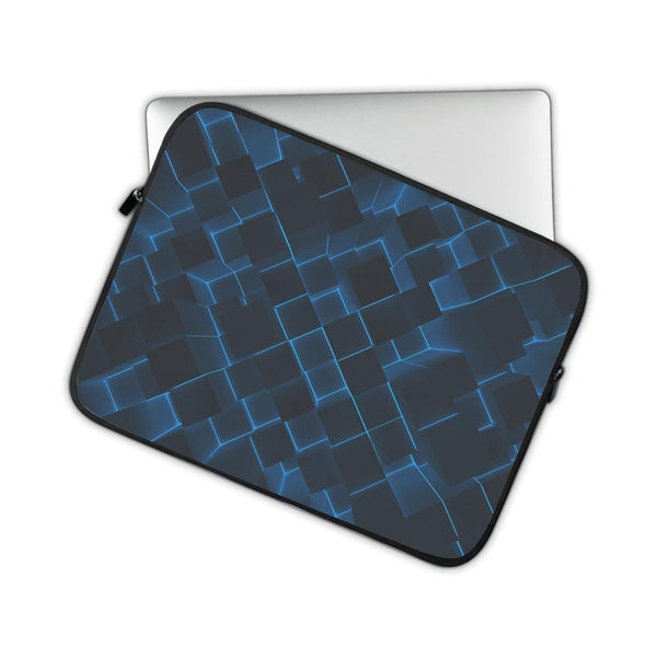 Blue 3D Cubes- Laptop Sleeve