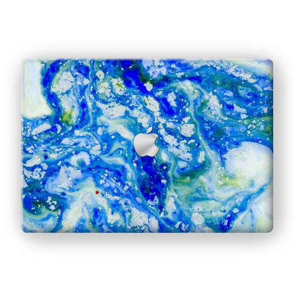 Blue Acid Marble - MacBook Skins