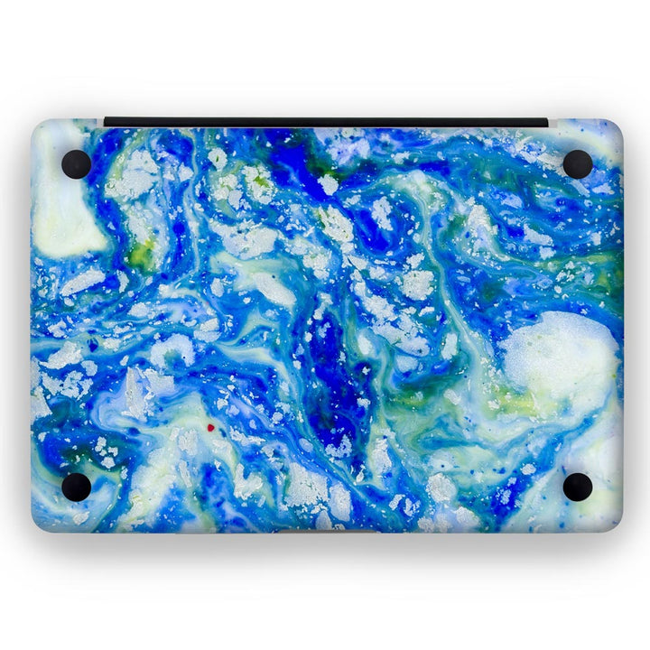 Blue Acid Marble - MacBook Skins