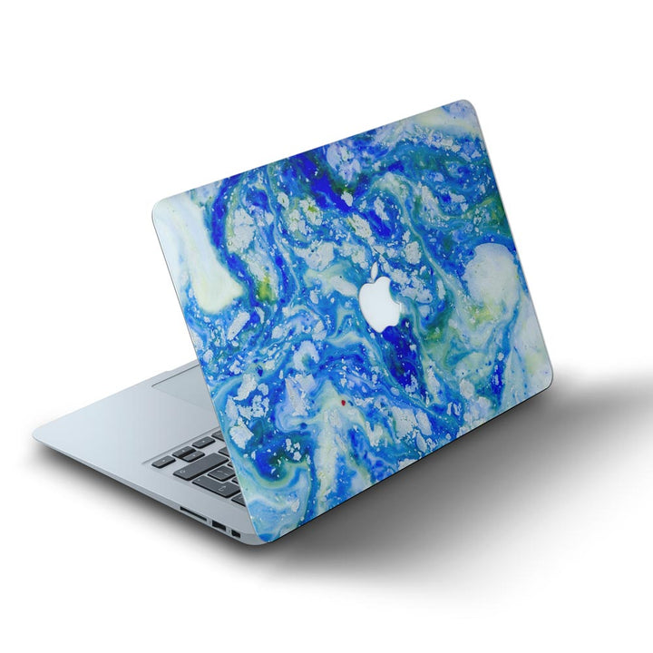 Blue Acid Marble - MacBook Skins