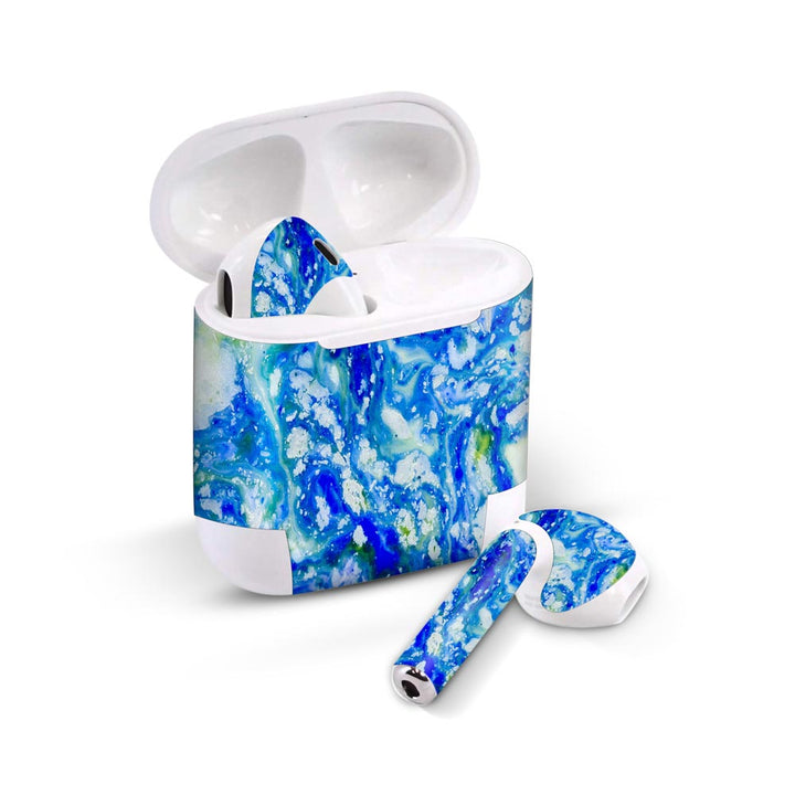 Blue Acid Marble - Airpods 1/2/3 Skin