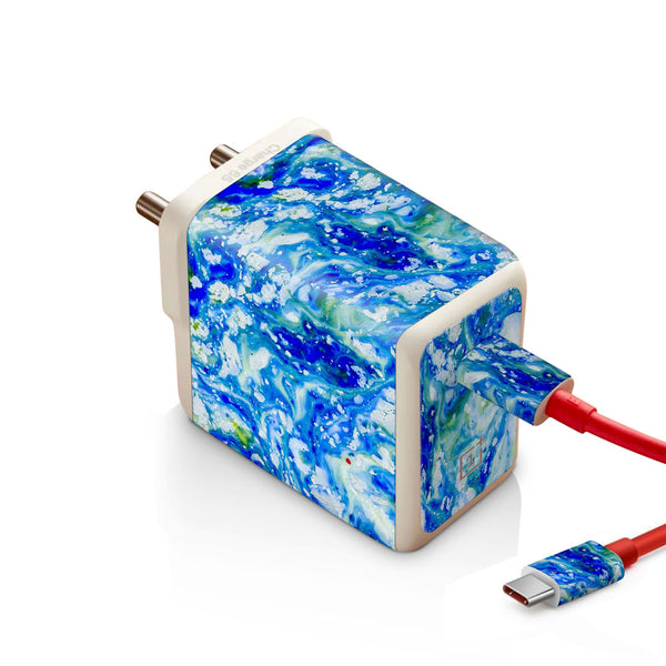 Blue Acid marble - Oneplus Warp 65W Charger skin