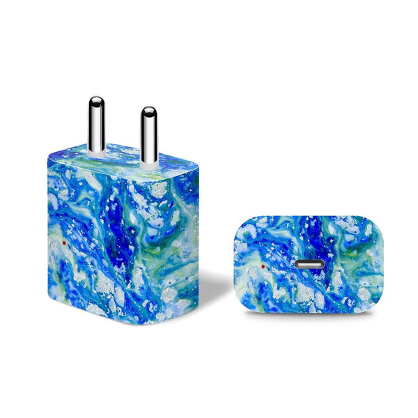 Blue Acid Marble - Apple 20W Charger Skin