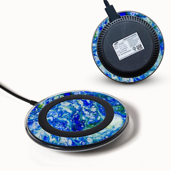 Blue Acid Marble - Samsung Wireless Charger 2015 Skins