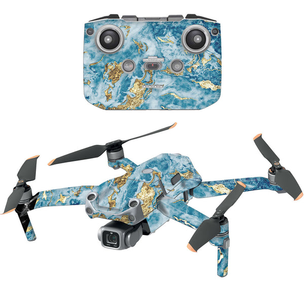 Blue Gold marble - Drone Skins
