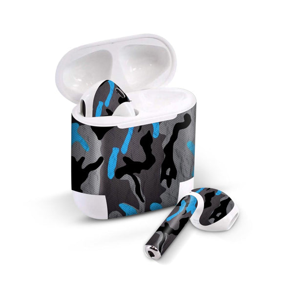 Blue Camo Pattern skin for Airpods 1/2 on sleeky india