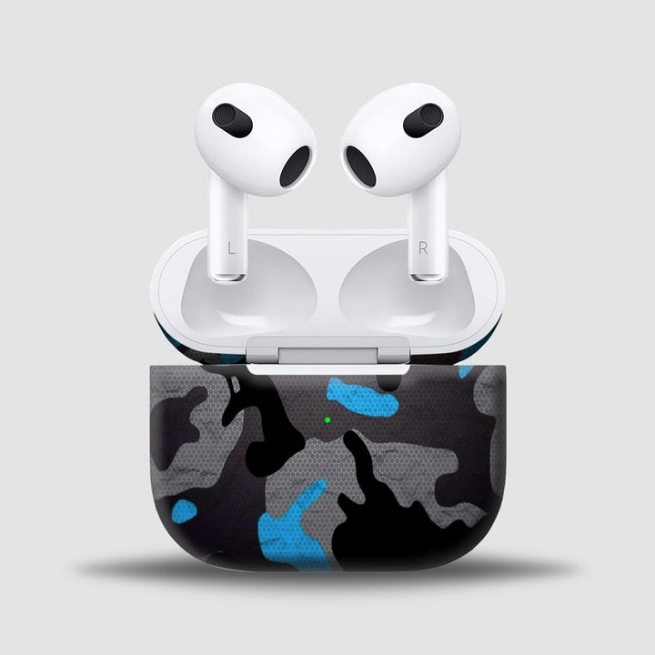 Blue Camo Pattern - Skins for AirPods 3 By Sleeky India