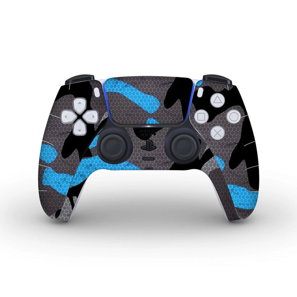 Blue Camo Pattern - Skins for PS5 controller by Sleeky India