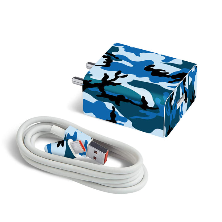 Blue Camo -MI 27W & 33W Charger Skin