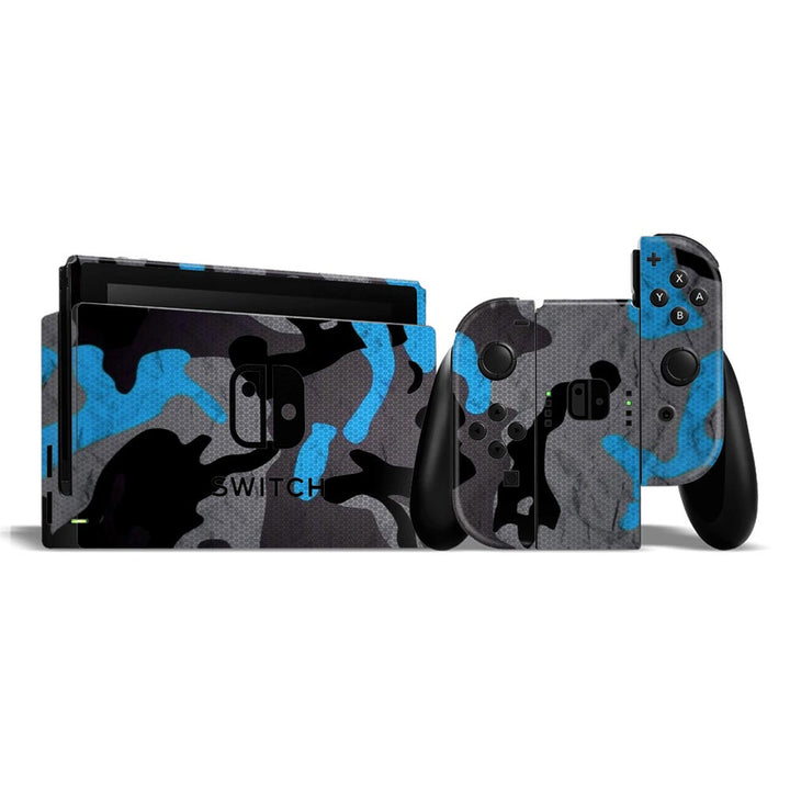 Blue Camo Pattern - Nintendo Switch Skins