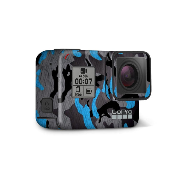 blue pattern camo skin for GoPro hero by sleeky india 