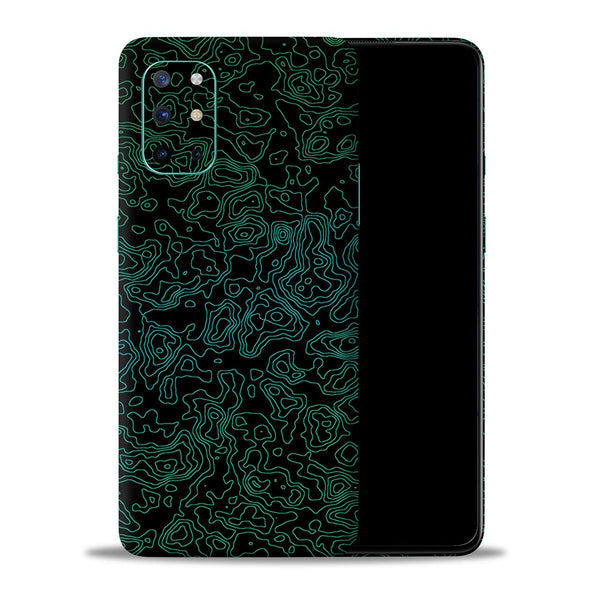 Green Damascus Topographic - Glossy Mobile Skin