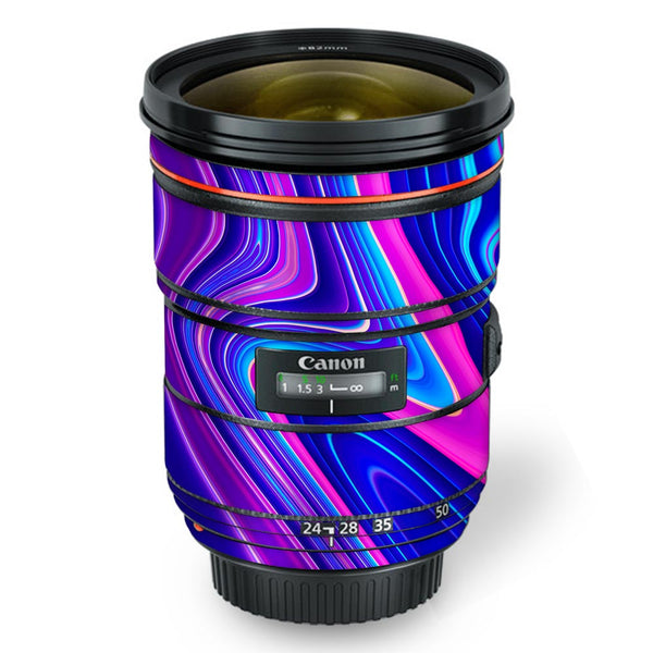 Blue Liquid Marble - Canon Lens Skin