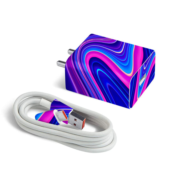 Blue Liquid Marble - MI 22.5W & 33W Charger Skin