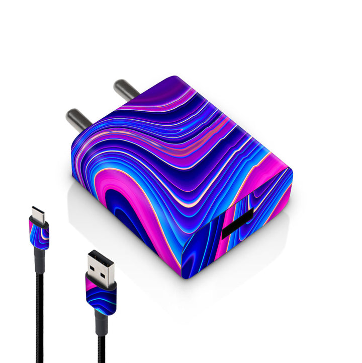 Blue Liquid Marble - MI 10W & 18W Charger Skin