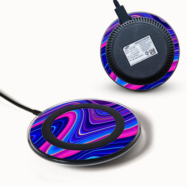 Blue Liquid Marble - Samsung Wireless Charger 2015 Skins