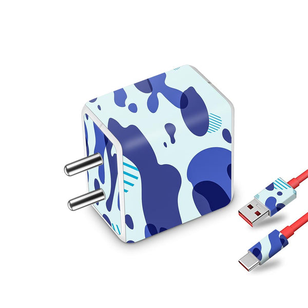 Blue Modern Camo - Oneplus Dash Charger Skin