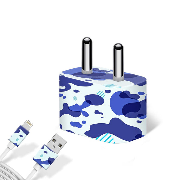 Blue Modern Camo - Apple charger 5W Skin
