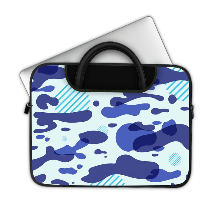 Blue Modern Camo - Pockets Laptop Sleeve