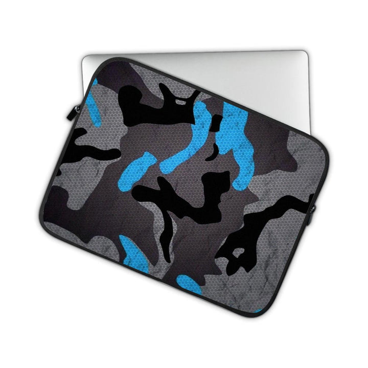 blue pattern camo designs laptop sleeves by sleeky india