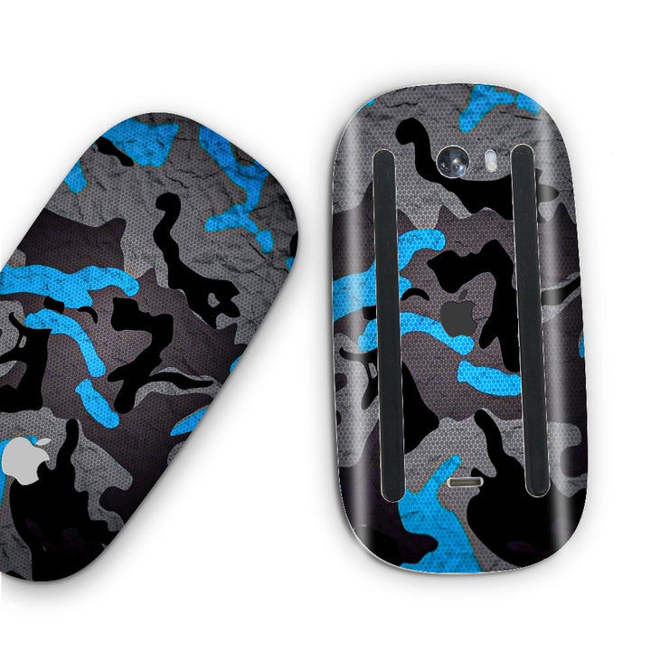 blue pattern camo skin for apple magic mouse 2 by sleeky india