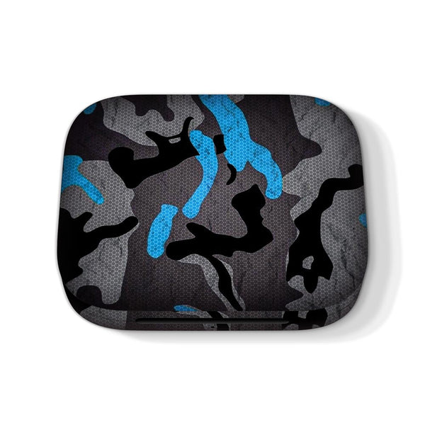 blue pattern camo  skins for Oneplus Buds Pro by sleeky india 