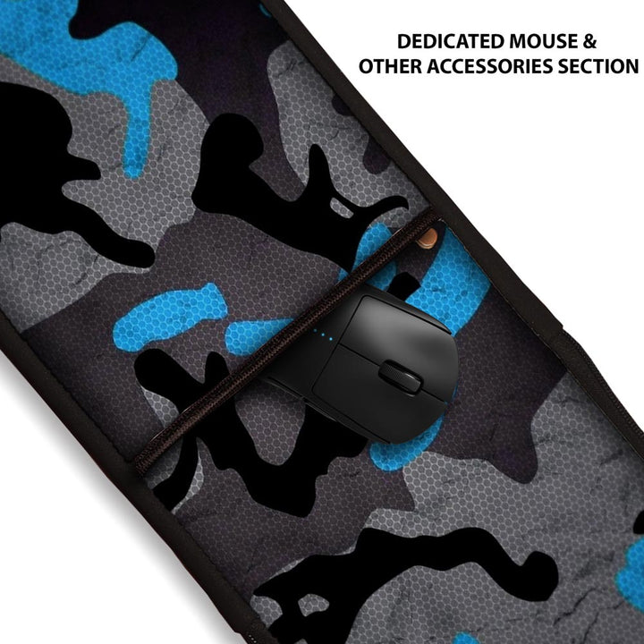 Blue Pattern camo - 2in1 Keyboard & Mouse Sleeves