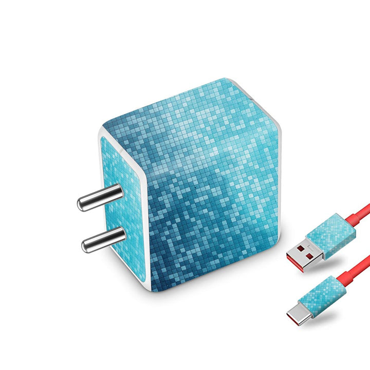Blue Pixels - Oneplus Dash Charger Skin