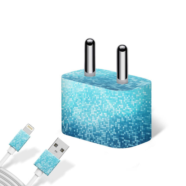 Blue Pixels - Apple charger 5W Skin