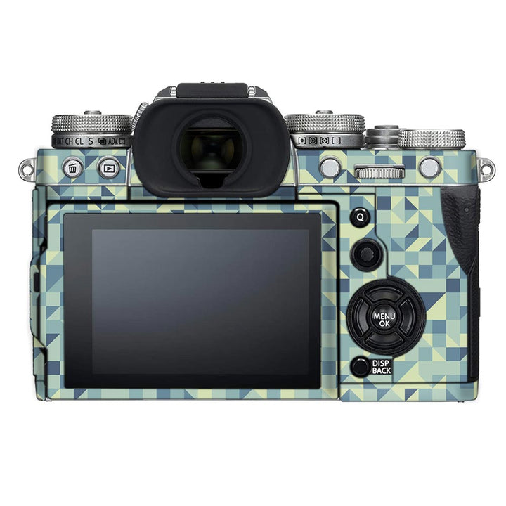 Blue Triangled Background - FujiFilm Camera Skin