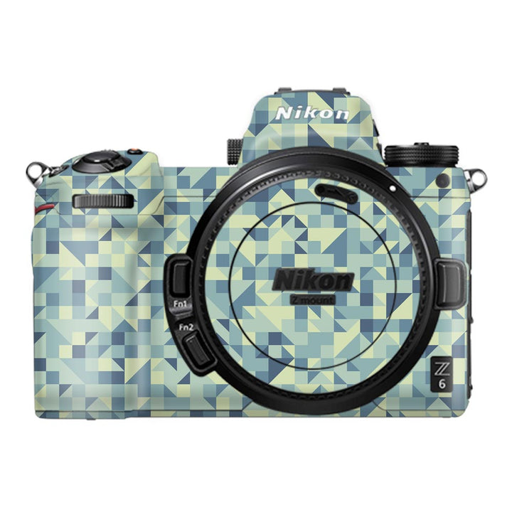 Blue Triangled Background - Nikon Camera Skins