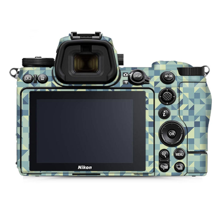 Blue Triangled Background - Nikon Camera Skins