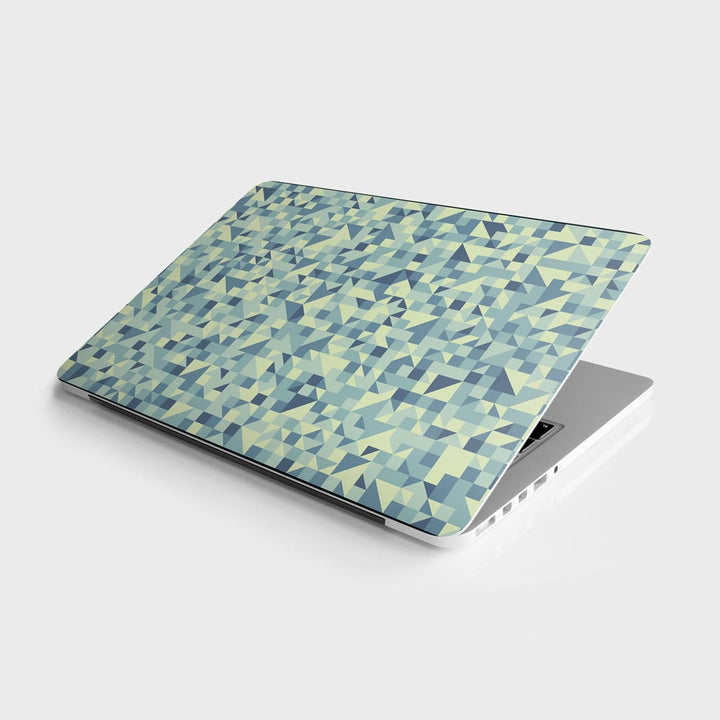 Blue Triangled Background- Laptop Skins