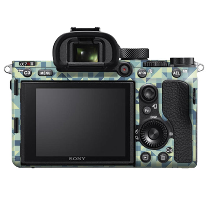 Blue Triangled Background - Sony Camera Skins