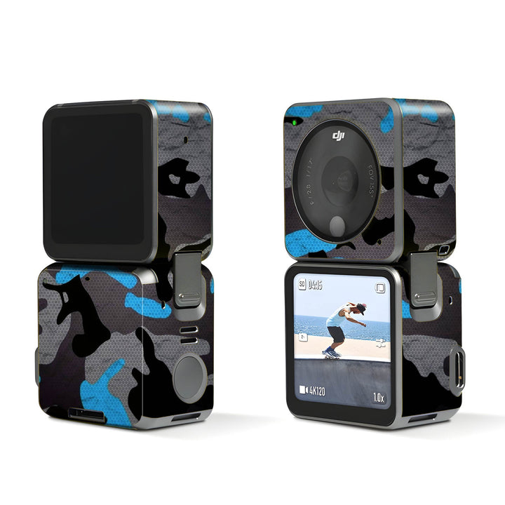 Blue Pattern Camo Dji Action 2 
