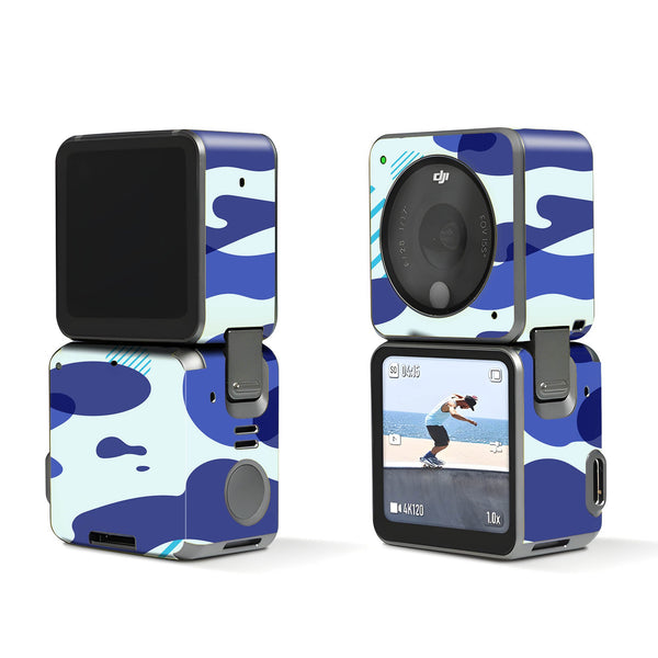 Blue Modern Camo Dji Action 2 