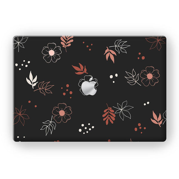 Boho Floral Midnight - MacBook Skins