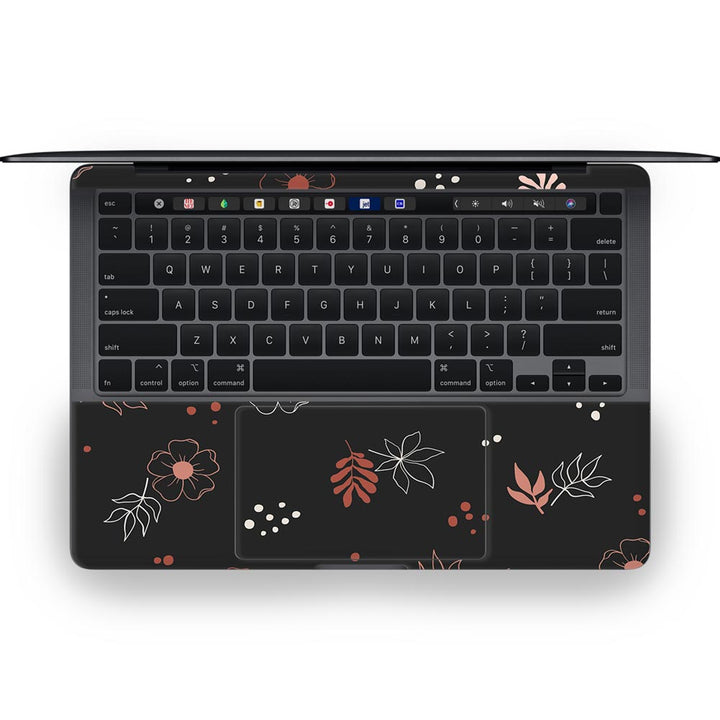 Boho Floral Midnight - MacBook Skins