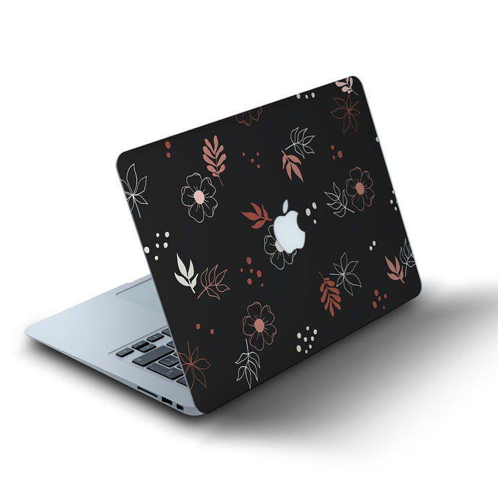 Boho Floral Midnight - MacBook Skins