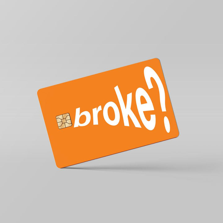 broke-card-skin By Sleeky India. Debit Card skins, Credit Card skins, Card skins in India, Atm card skins, Bank Card skins, Skins for debit card, Skins for debit Card, Personalized card skins, Customised credit card, Customised dedit card, Custom card skins