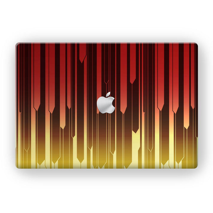 Brown Cyber Lines - MacBook Skins
