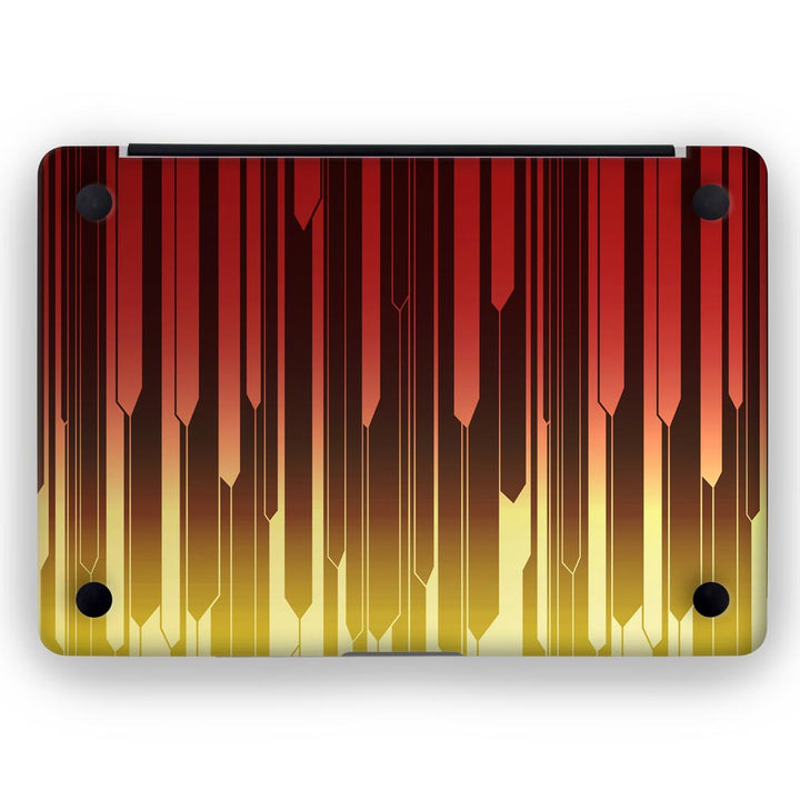 Brown Cyber Lines - MacBook Skins