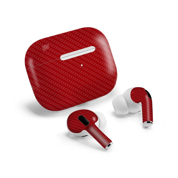 Red Carbon Fiber - Airpods Pro Skin By Sleeky India