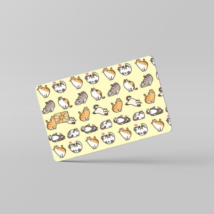 cat-pattern-02-card By Sleeky India. Debit Card skins, Credit Card skins, Card skins in India, Atm card skins, Bank Card skins, Skins for debit card, Skins for debit Card, Personalized card skins, Customised credit card, Customised dedit card, Custom card skins