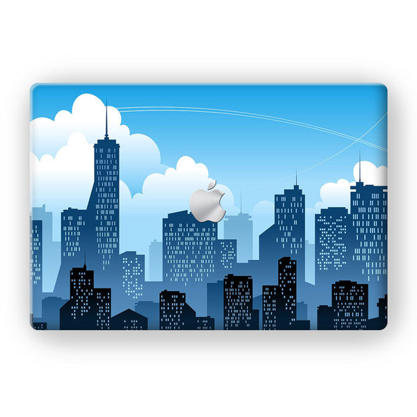 Cityscape Blue Sky - MacBook Skins