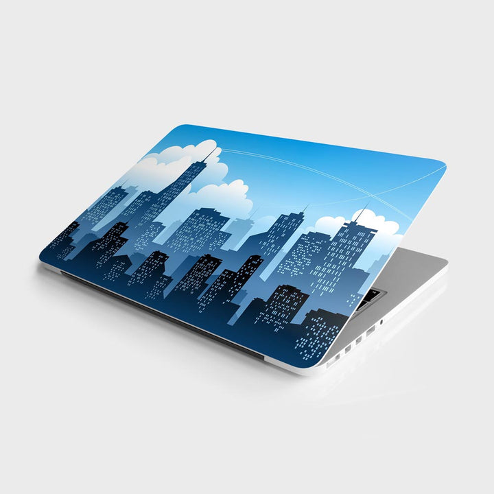 Cityscape Blue Sky - Laptop Skins