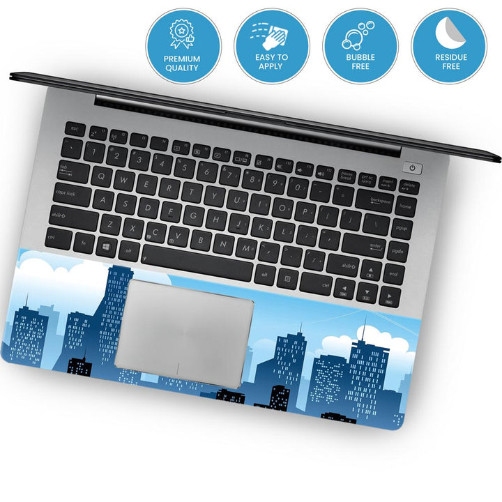 Cityscape Blue Sky - Laptop Skins