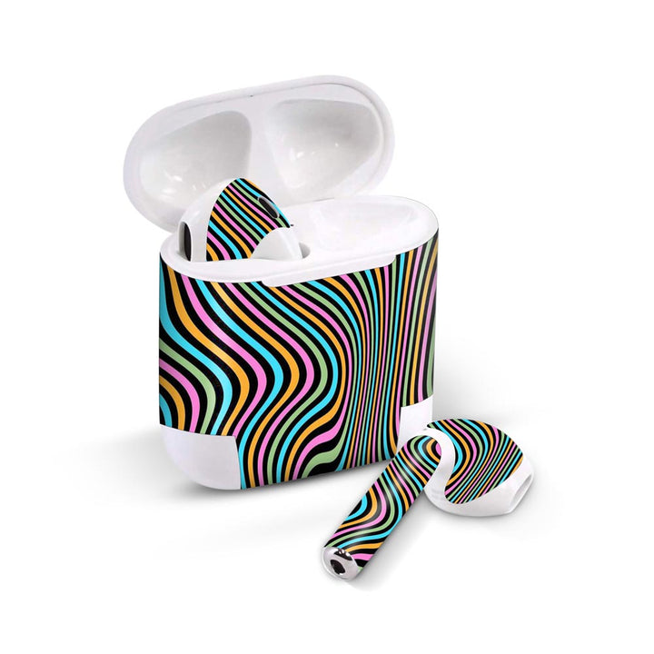 Color Lines - skin for Airpods 1/2 by sleeky india