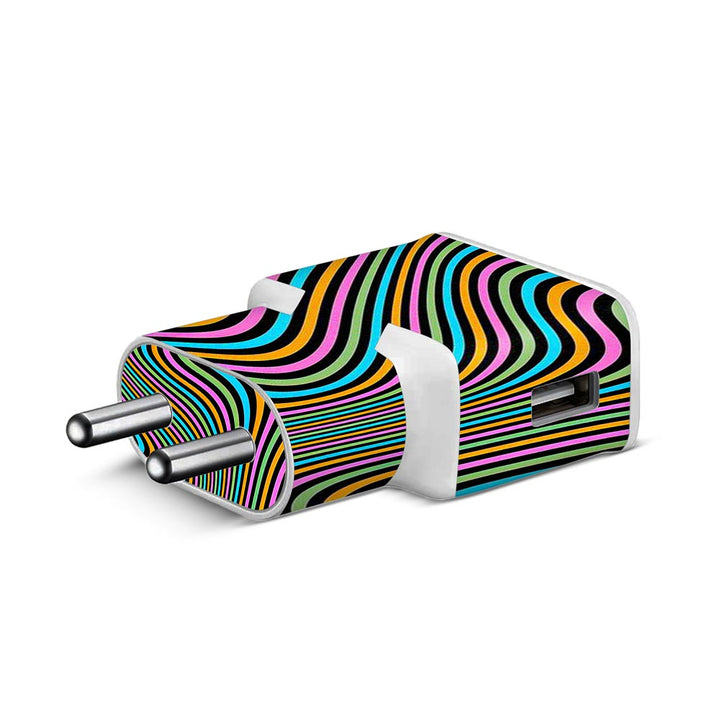 Color Lines - Samsung S8 Charger skin by Sleeky India